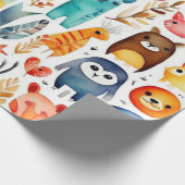 Leuke dieren cadeau ideeën Wrapping Paper Cadeaupapier (Hoek)