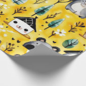 Leuke dieren cadeau ideeën Wrapping Paper Cadeaupapier (Hoek)