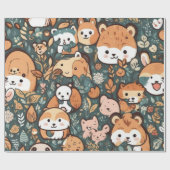 Leuke dieren cadeau ideeën Wrapping Paper Cadeaupapier (Vlak)