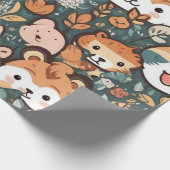 Leuke dieren cadeau ideeën Wrapping Paper Cadeaupapier (Hoek)
