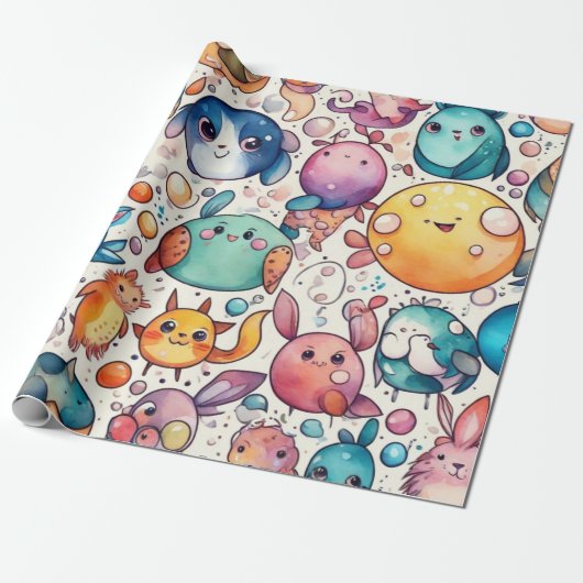 Leuke dieren cadeau ideeën Wrapping Paper Cadeaupapier (Uitgerold)