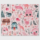 Leuke dieren cadeau ideeën Wrapping Paper Cadeaupapier (Vlak)