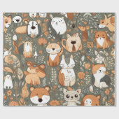 Leuke dieren cadeau ideeën Wrapping Paper Cadeaupapier (Vlak)