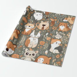 Leuke dieren cadeau ideeën Wrapping Paper Cadeaupapier