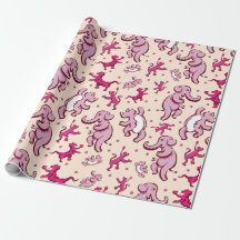 Leuke dieren dansen roze patroon