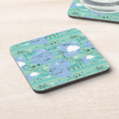 Leuke dieren die met water 3 spelen bier onderzetter (Linkerzijde)