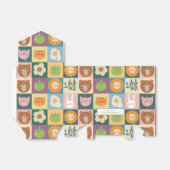 Leuke dieren eerste verjaardag gunst box bedankdoosjes (Uitgevouwen)