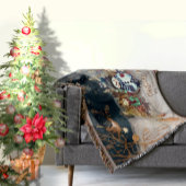 Leuke dieren en kinder kerstblauw deken