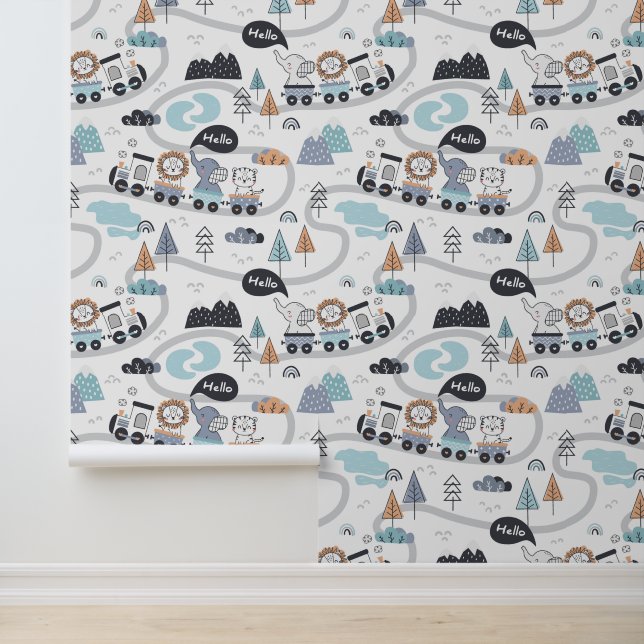 Leuke dieren en trein behang (Applicatie)