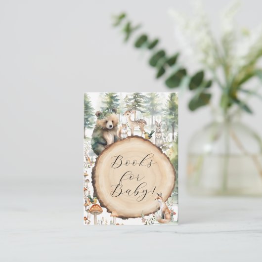Leuke Dieren Forest Woodland Beer Boeken voor Baby Informatiekaartje (Staand voorkant)