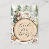 Leuke Dieren Forest Woodland Beer Boeken voor Baby Informatiekaartje (Voorkant)