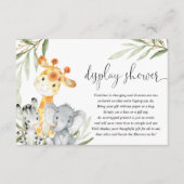 Leuke dieren geslacht neutrale display douche invo informatiekaartje (Voorkant)