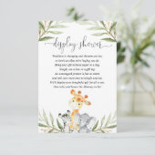 Leuke dieren geslacht neutrale display douche invo informatiekaartje (Staand voorkant)