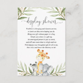 Leuke dieren geslacht neutrale display douche invo informatiekaartje