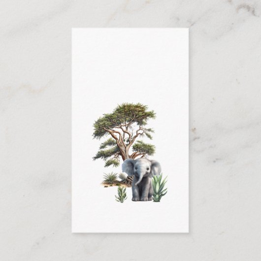 Leuke Dieren Geslachtsneutrale Luier Raffle Kaarte Informatiekaartje (Achterkant)