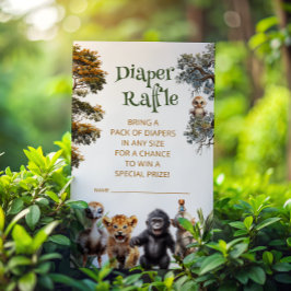 Leuke Dieren Geslachtsneutrale Luier Raffle Kaarte Informatiekaartje