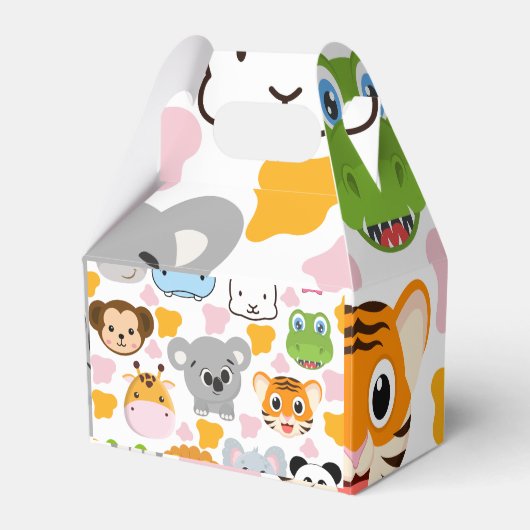 Leuke dieren gezicht bedankdoosjes (Voorkant Zijde)