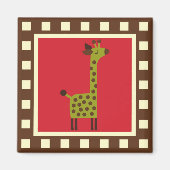 Leuke Dieren Giraffe Magneet (Voorkant)