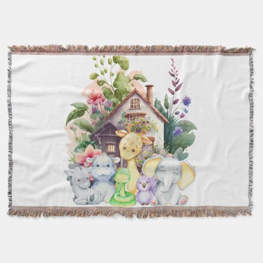 Leuke dieren gooien deken (Voorkant)