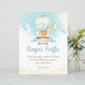 Leuke Dieren Hete Luchtballon Luier Raffle Sign (Staand voorkant)