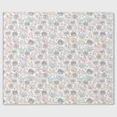 Leuke dieren hoofd cadeaupapier (Vlak)