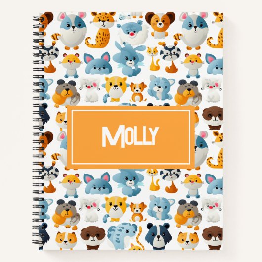 Leuke dieren in aangepaste naam | Plezier Notitieboek (Voorkant)