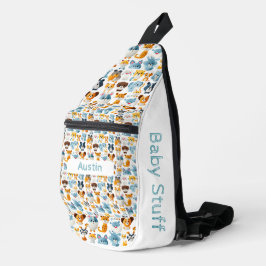 Leuke dieren in aangepaste naam sling bag