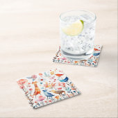 Leuke dieren in de tuin kartonnen onderzetters (Insitu)