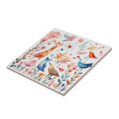 Leuke dieren in de tuin tegeltje (Zijkant)