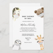 Leuke Dieren in Maskers Baby shower per Mail Kaart (Voorkant / Achterkant)