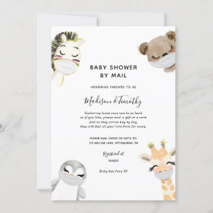 Leuke Dieren in Maskers Baby shower per Mail Kaart