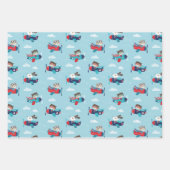 Leuke dieren in vliegtuigen Wrapping Paper (Voorkant)