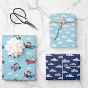 Leuke dieren in vliegtuigen Wrapping Paper