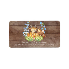 Leuke Dieren Jongens Baby shower Adreslabel Etiket