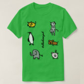 Leuke Dieren Kind Like Sticker Pack T-shirt (Design voorkant)