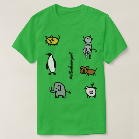 Leuke Dieren Kind Like Sticker Pack T-shirt (Design voorkant)