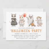 Leuke Dieren Kinder Halloween Kostuum Party Kaart (Voorkant)