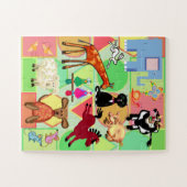 Leuke dieren kinderen legpuzzel (Horizontaal)