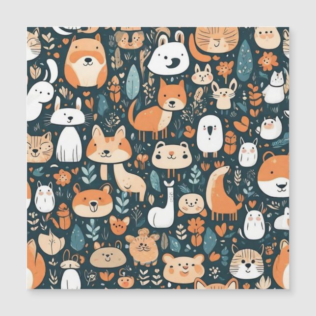 Leuke dieren leuk ontwerp groen decor (Voorkant)