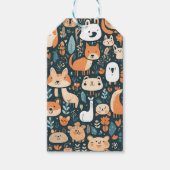 Leuke dieren leuk ontwerp groen decor cadeaulabel (Voorkant)