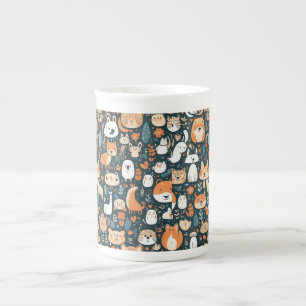 Leuke dieren leuk ontwerp groen decor porselein kop