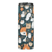 Leuke dieren leuk ontwerp groen decor thermosbeker (Achterkant)