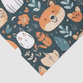 Leuke dieren leuk ontwerp groen decor tissuepapier (Detail)