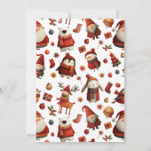 Leuke Dieren Leuke Feestelijke Xmas Kinderen Verja Kaart (Achterkant)