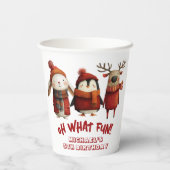 Leuke Dieren Leuke Feestelijke Xmas Kinderen Verja Papieren Bekers (Achterkant)