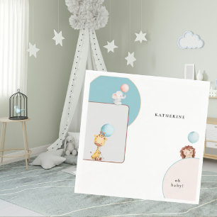 Leuke dieren met ballonnen Baby shower Servet
