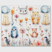 Leuke dieren mooie Wrapping Papier (Vlak)