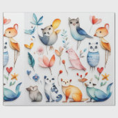 Leuke dieren mooie Wrapping Papier (Vlak)