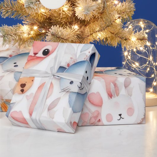 Leuke dieren mooie Wrapping Papier (Feestdagen)