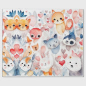 Leuke dieren mooie Wrapping Papier (Vlak)